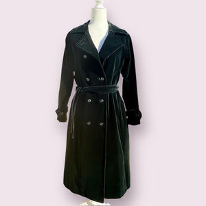I Magnin Luna Black Velvet Evening Coat Size 14